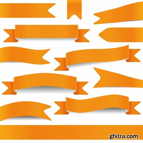 Different Ribbons Collection - 25 Vector