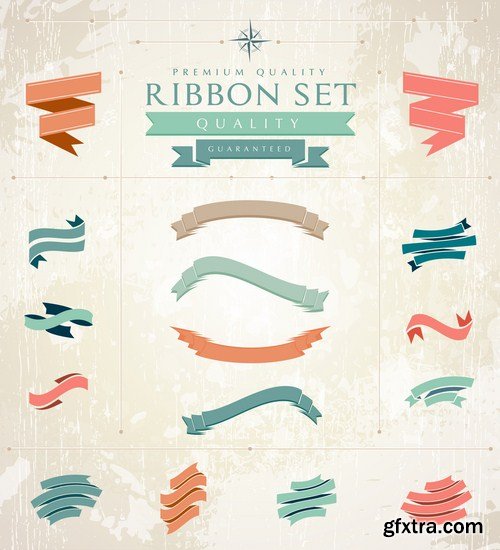 Different Ribbons Collection - 25 Vector