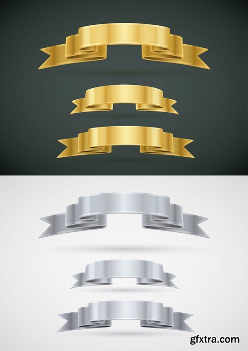 Different Ribbons Collection - 25 Vector