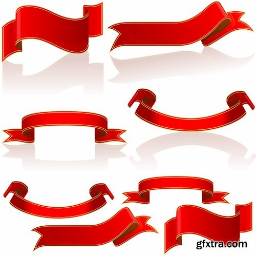 Different Ribbons Collection - 25 Vector