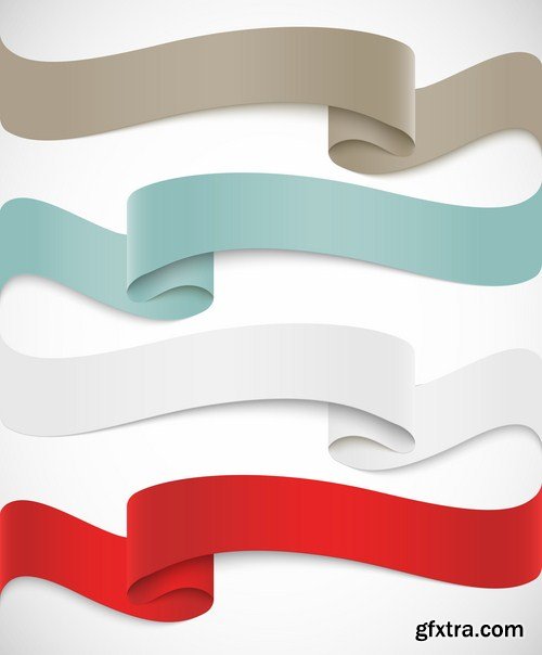 Different Ribbons Collection - 25 Vector