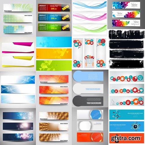 Abstract Banners Collection #3 - 25 Vectors