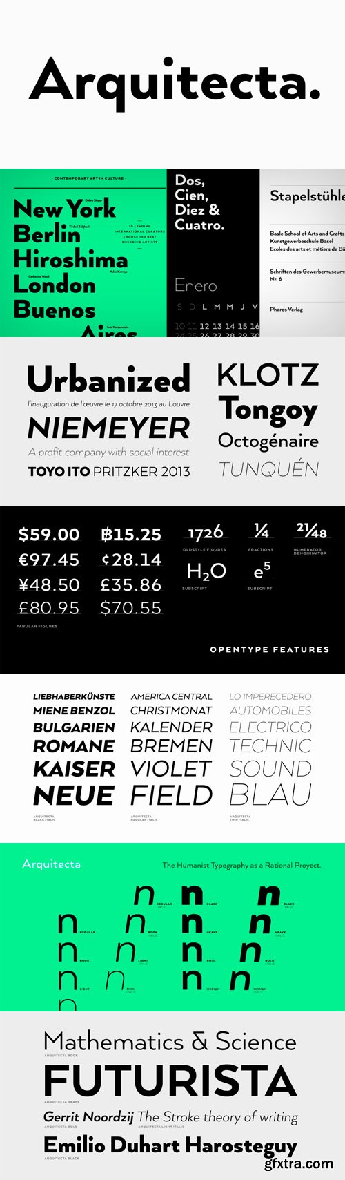 Arquitecta Font Family - 16 Fonts for $126