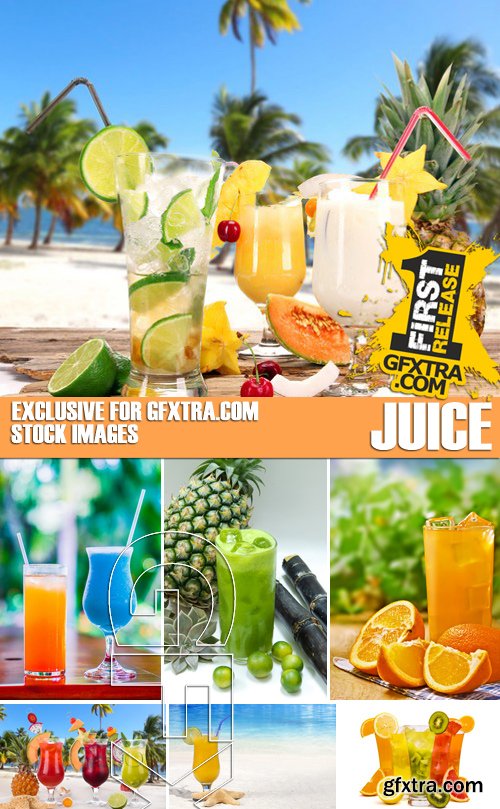 Stock Photos - Juice and Сocktail, 25xJPG