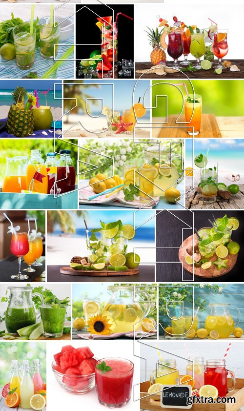 Stock Photos - Juice and Сocktail, 25xJPG