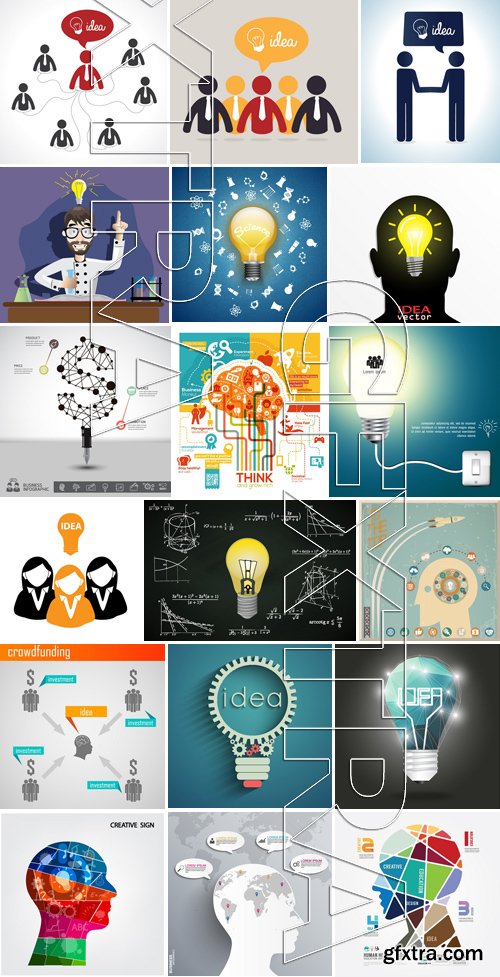 Stock Vectors - Idea 14, 25xEPS