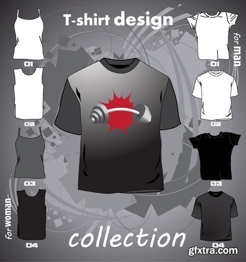 Stock Vectors - T-shirt 3, 25xEPS