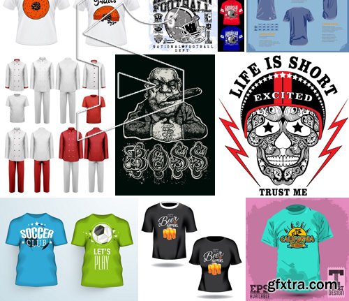 Stock Vectors - T-shirt 3, 25xEPS