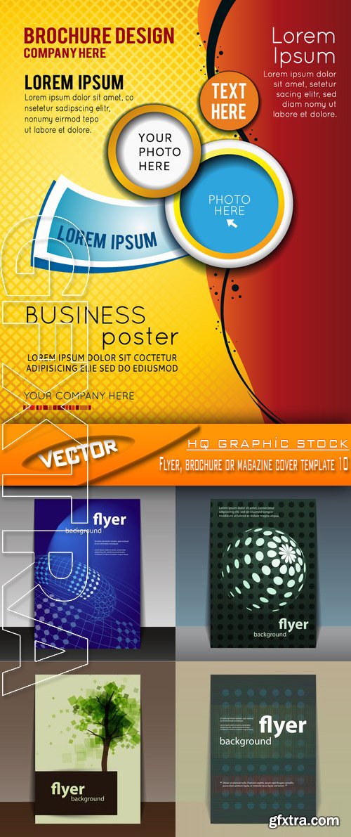 Stock Vector - Flyer, brochure or magazine cover template 10