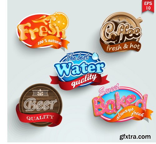 Amazing SS - Stickers of drinks, 25xEPS