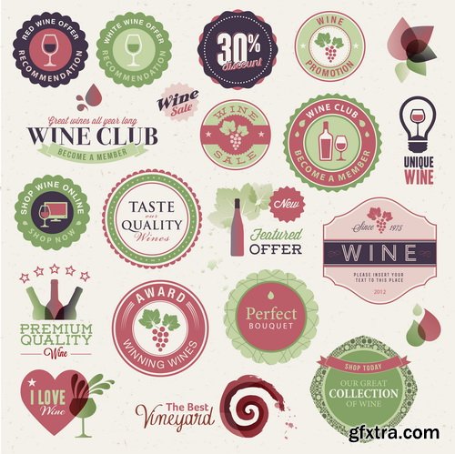 Amazing SS - Stickers of drinks, 25xEPS