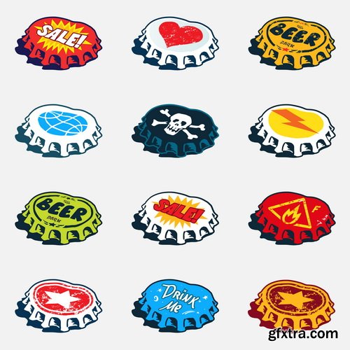 Amazing SS - Stickers of drinks, 25xEPS