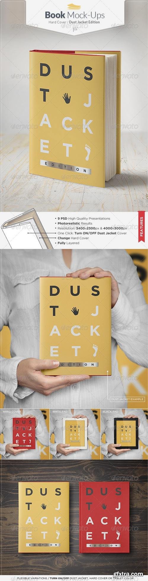 Book Mock-Up - Dust Jacket Edition - GraphicRiver 7735188