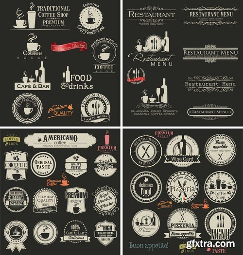 Different Labels & Stickers - 25 Vector