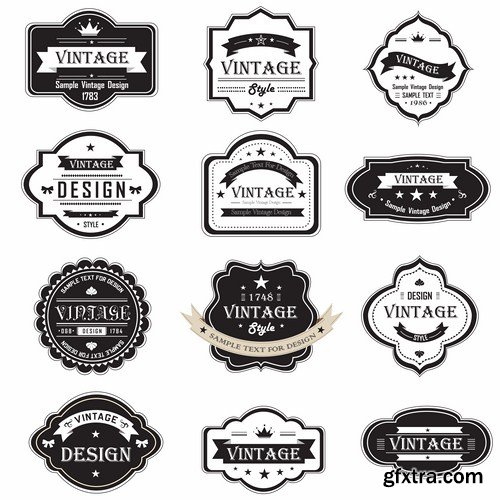 Different Labels & Stickers - 25 Vector