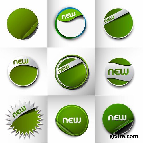 Different Labels & Stickers - 25 Vector