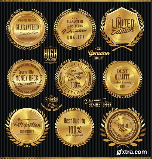 Different Labels & Stickers - 25 Vector