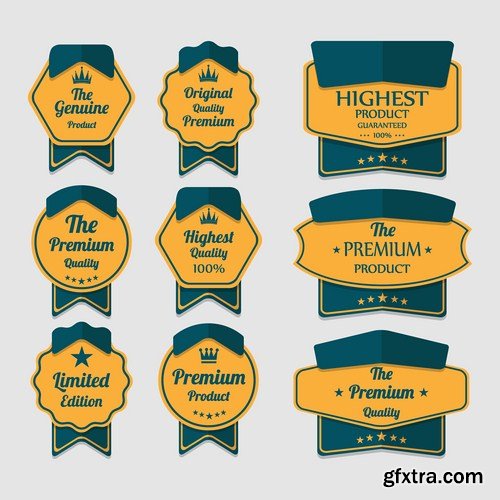 Different Labels & Stickers - 25 Vector