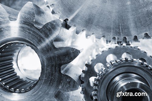 Stock Photos - Gears, cogwheel, mechanism, 25xJPG