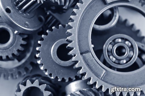 Stock Photos - Gears, cogwheel, mechanism, 25xJPG