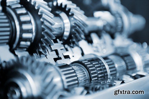 Stock Photos - Gears, cogwheel, mechanism, 25xJPG