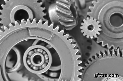 Stock Photos - Gears, cogwheel, mechanism, 25xJPG