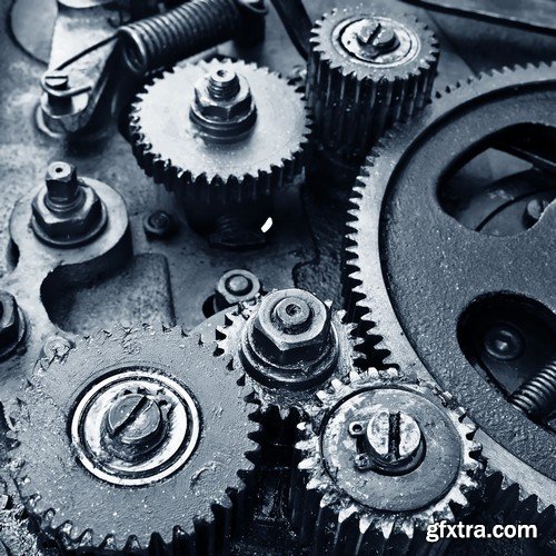 Stock Photos - Gears, cogwheel, mechanism, 25xJPG