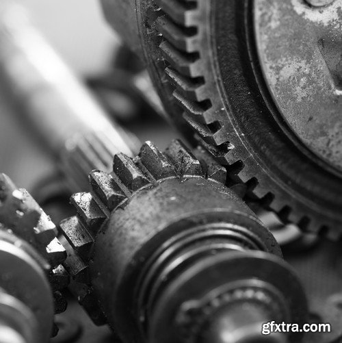 Stock Photos - Gears, cogwheel, mechanism, 25xJPG