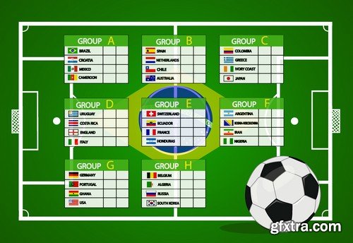 Stock Vectors - Football, soccer 8, 25xEPS