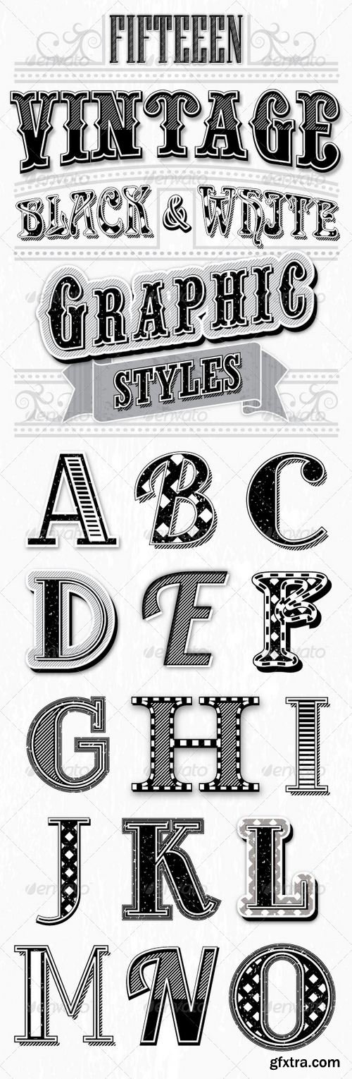 Vintage Black and White Styles - GraphicRiver 6913638