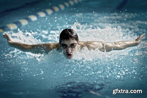 Stock Photos - Swimmer, 25xJPG