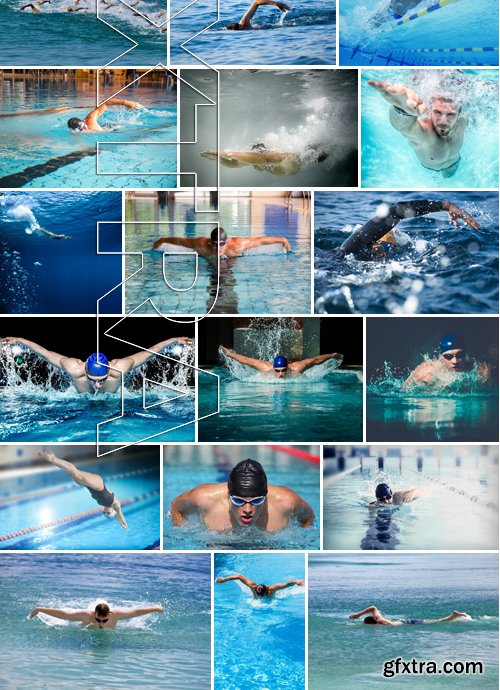 Stock Photos - Swimmer, 25xJPG