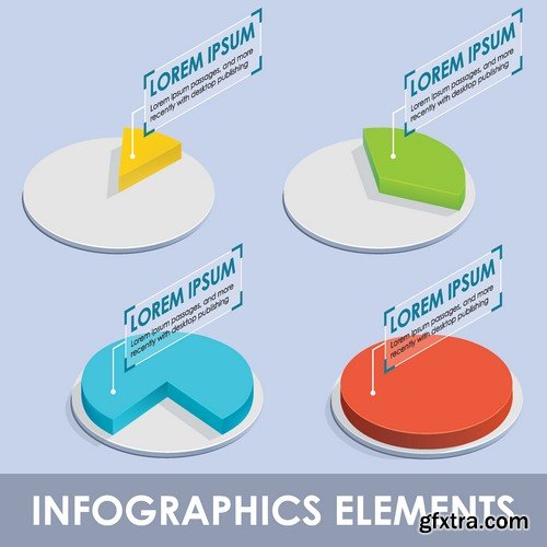 Stock Vectors - 3D Infographic Chart 5, 25xEPS