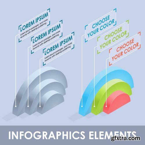 Stock Vectors - 3D Infographic Chart 5, 25xEPS