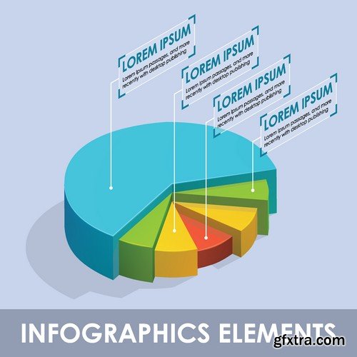 Stock Vectors - 3D Infographic Chart 5, 25xEPS