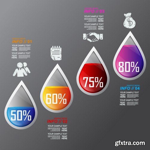 Stock Vectors - 3D Infographic Chart 5, 25xEPS