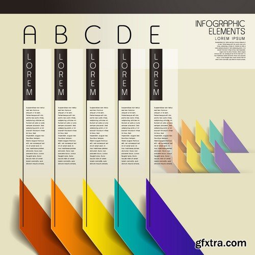 Stock Vectors - 3D Infographic Chart 5, 25xEPS