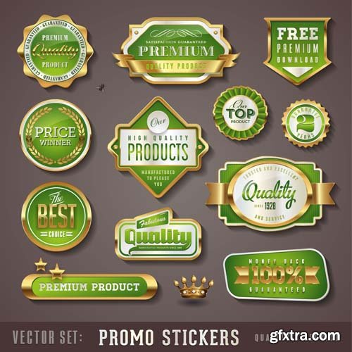 Labels, badges and ribbons, 25xEPS