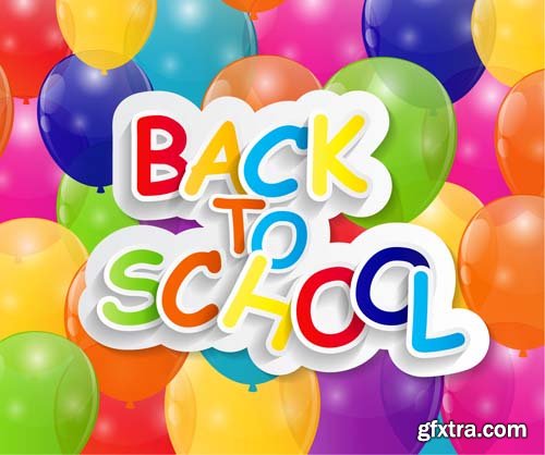 Back to school backgrounds and banners illustrations2, 25xEPS