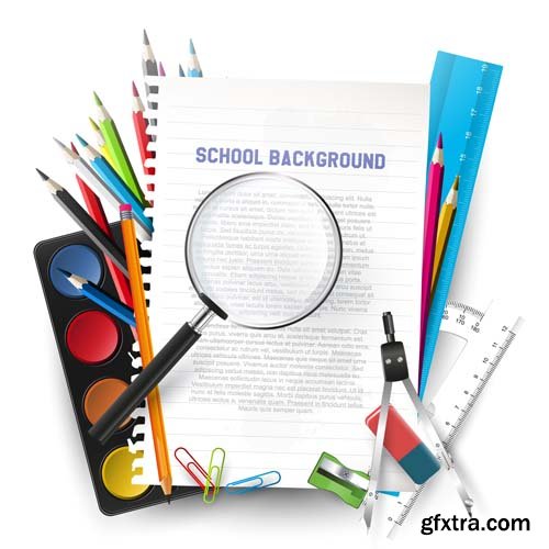 Back to school backgrounds and banners illustrations2, 25xEPS