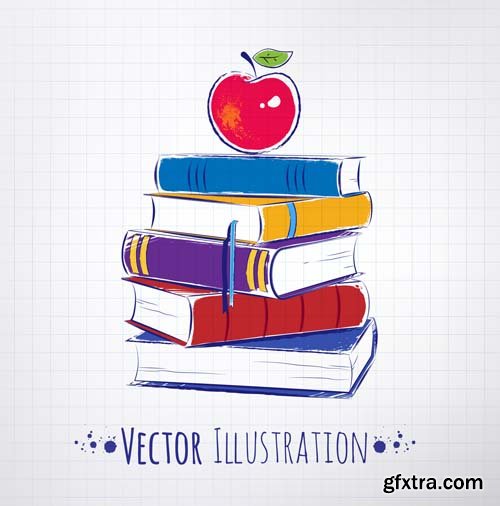 Back to school backgrounds and banners illustrations2, 25xEPS