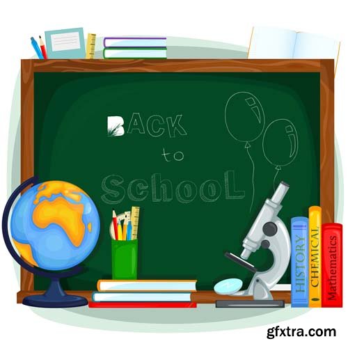 Back to school backgrounds and banners illustrations2, 25xEPS