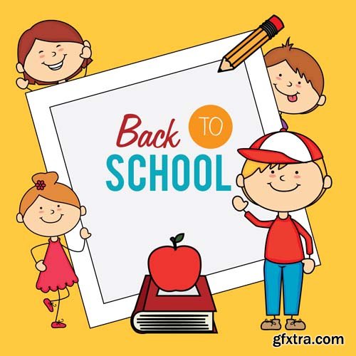 Back to school backgrounds and banners illustrations2, 25xEPS