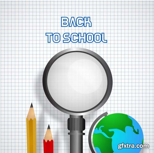 Back to school backgrounds and banners illustrations2, 25xEPS