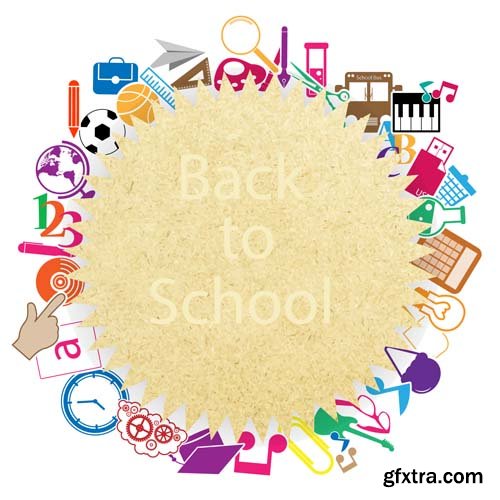 Back to school backgrounds and banners illustrations2, 25xEPS