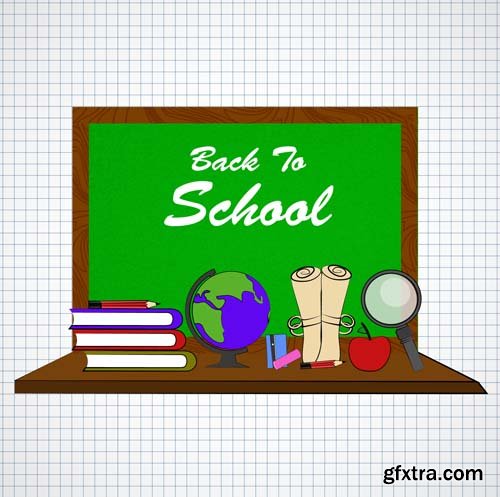 Back to school backgrounds and banners illustrations2, 25xEPS