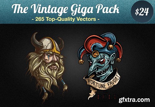 The Vintage Giga Set 265 Top-Quality Vectors