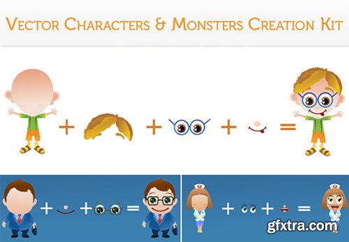 Vector Characters & Monsters Creation Kit[