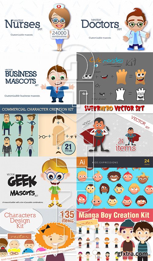 Vector Characters & Monsters Creation Kit[