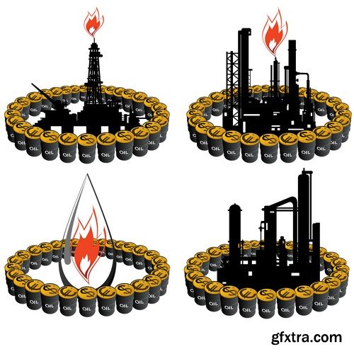 Stock Vectors - Gas and oil industry 4, 25xEPS